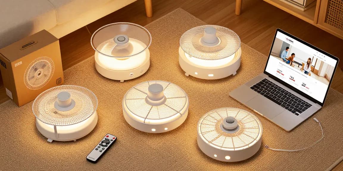 Kleine plafondventilator met lamp voor online winkelen, productbeoordelingen en beste aanbiedingen op het e-commerceplatform.